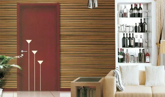wood plastic door باب من البلاستيك الخشبي